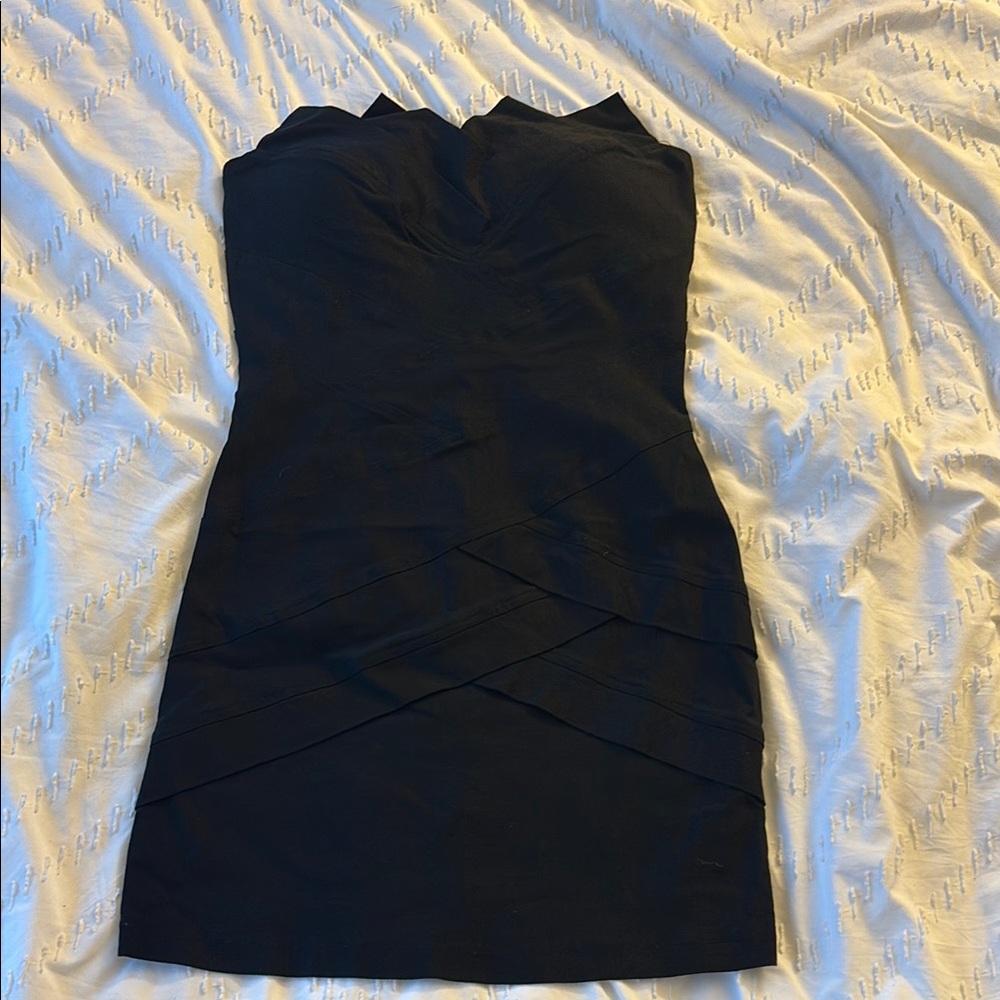 Body Central Black Strapless Sweetheart Bodycon Dress